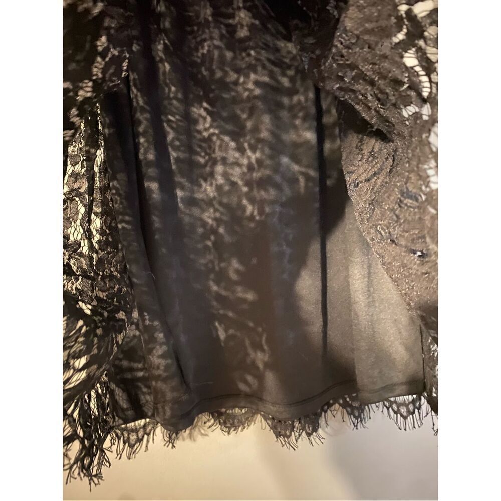 Alya Black Lace Floral Layered A Line Skirt Size Medium NWOT - Picture 4 of 7